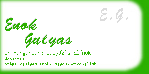 enok gulyas business card